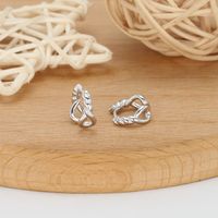 1 Paire Style Simple Rond Placage Argent Sterling Des Boucles D'oreilles main image 8