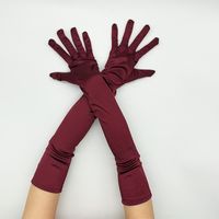 Women's Elegant Solid Color Gloves 1 Set sku image 26