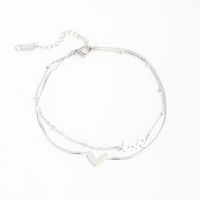 Luxurious Sexy Round Heart Shape 304 Stainless Steel Plating 18K Gold Plated Women's Anklet sku image 4