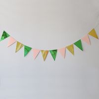 Waves Solid Color Paper Flag Party Decorations sku image 8