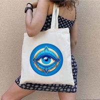 Women's Eye Vacation Canvas Bag sku image 23