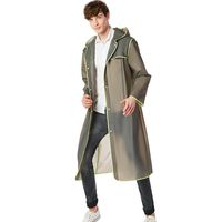 Solid Color Translucent Fashion Wrap Eva Outdoor Raincoat sku image 7