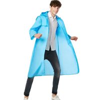 Solid Color Translucent Fashion Wrap Eva Outdoor Raincoat sku image 10