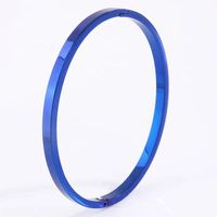 Simple Style Solid Color 304 Stainless Steel 18K Gold Plated Bangle In Bulk sku image 9