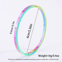 Simple Style Solid Color 304 Stainless Steel 18K Gold Plated Bangle In Bulk main image 10