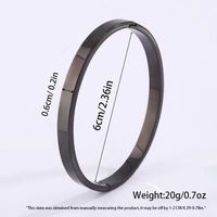 Simple Style Solid Color 304 Stainless Steel 18K Gold Plated Bangle In Bulk main image 9