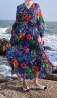 Women's Regular Dress Streetwear V Neck Printing Sleeveless Tropical Flower Above Knee Holiday Beach main image 2