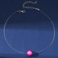 Einfacher Stil Einfarbig Künstliche Perle Harz Frau Halskette sku image 2
