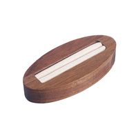 Simple Style Oval Solid Wood Flannel Jewelry Display sku image 2