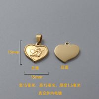 1 Piece Stainless Steel Heart Shape sku image 6