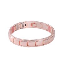 Fashion Geometric Metal Plating Inlay Magnet Unisex Bracelets 1 Piece sku image 3