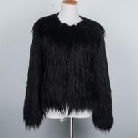 Women's Fashion Solid Color Zipper Coat Faux Fur Coat main image 3