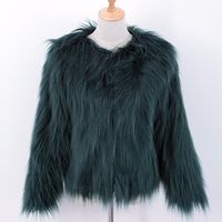 Women's Fashion Solid Color Zipper Coat Faux Fur Coat main image 2