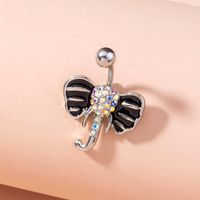 1 Piece Belly Rings Sexy Flower 304 Stainless Steel Copper Diamond Rhinestones main image 8