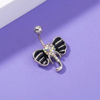 1 Piece Belly Rings Sexy Flower 304 Stainless Steel Copper Diamond Rhinestones main image 9