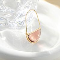 Wholesale Jewelry Vintage Style Solid Color Crystal Glass Copper Drop Earrings sku image 12