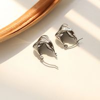 1 Pair Simple Style Classic Style Solid Color 304 Stainless Steel Titanium Steel 18K Gold Plated Earrings sku image 1