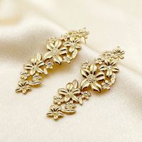1 Pair IG Style Fairy Style Korean Style Leaves Heart Shape Feather 304 Stainless Steel 14K Gold Plated Drop Earrings main image 8