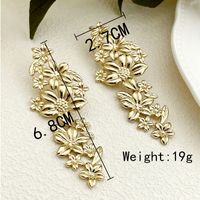 1 Pair IG Style Fairy Style Korean Style Leaves Heart Shape Feather 304 Stainless Steel 14K Gold Plated Drop Earrings sku image 5