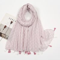 Women's Sweet Flower Cotton And Linen Tassel Silk Scarves sku image 54