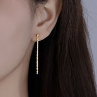 A Pair Of New Ins Fashion Jewelry S Shape Design Simple Tassel Earrings sku image 1