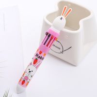 1 Piece Rabbit Cartoon Letter Class Learning Daily Plastic Cute Ballpoint Pen sku image 1