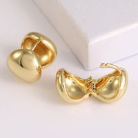 1 Pair Elegant Heart Shape Plating Copper 18K Gold Plated Drop Earrings main image 5