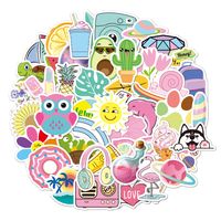 Children's Stickers Wholesale More Than 50 Small Size Stickers Cute Cartoon Graffiti Water Cup Luggage Waterproof Stickers sku image 7
