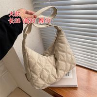 Women's Large All Seasons Nylon Lingge Fashion Dumpling Shape Zipper Shoulder Bag sku image 7