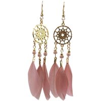 Wholesale Jewelry Classic Style Leaf Feather Patchwork Drop Earrings sku image 17