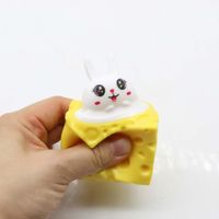 Creative Decompression Cute Cheese Mouse Cup Squeezing Toy 1pcs sku image 3