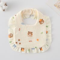 Cute Pastoral Letter Rainbow Fruit Cotton Burp Cloths Baby Accessories sku image 54