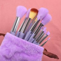 Lady Simple Style Artificial Fiber Plastic Handgrip Makeup Brushes 1 Set sku image 12