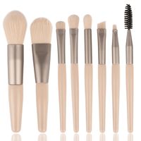 Lady Simple Style Artificial Fiber Plastic Handgrip Makeup Brushes 1 Set sku image 4