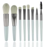 Lady Simple Style Artificial Fiber Plastic Handgrip Makeup Brushes 1 Set sku image 2