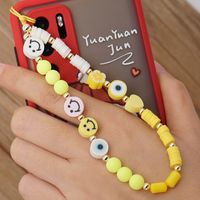 Ethnic Style Letter Heart Shape Smiley Face Soft Clay Mobile Phone Chain sku image 7