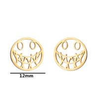 Moda Estrella Cara Sonriente Cráneo Acero Inoxidable Enchapado Ahuecar Pendientes 1 Par sku image 28