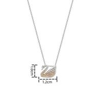 Elegant Luxurious Swan Copper Inlay Zircon 18k Gold Plated Rose Gold Plated Silver Plated Pendant Necklace sku image 14
