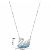 Elegant Luxurious Swan Copper Inlay Zircon 18k Gold Plated Rose Gold Plated Silver Plated Pendant Necklace sku image 9