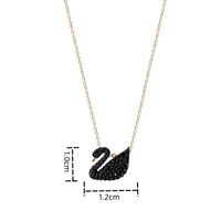 Elegant Luxurious Swan Copper Inlay Zircon 18k Gold Plated Rose Gold Plated Silver Plated Pendant Necklace sku image 2
