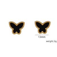 Butterfly Inlay Shell Gold Plated sku image 2