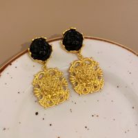 1 Pair Vintage Style Flower Copper Plating Inlay Artificial Gemstones Rhinestones Ear Studs sku image 47