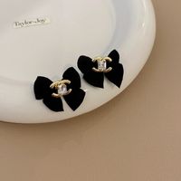 1 Pair Vintage Style Flower Copper Plating Inlay Artificial Gemstones Rhinestones Ear Studs sku image 5