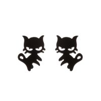 1 Pair Cute Animal Titanium Steel Plating Ear Studs sku image 15