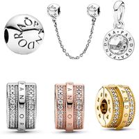 1 Piece Alloy Rhinestones Plating Inlay Polished Pendant Safety Chain Beads main image 1