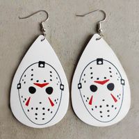 1 Pair Gothic Ghost Pu Leather Earrings sku image 1