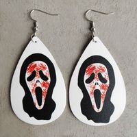 1 Pair Gothic Ghost Pu Leather Earrings main image 2