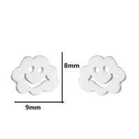 1 Pair Simple Style Solid Color Stainless Steel Irregular Plating Silver Plated Ear Studs sku image 4