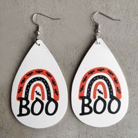 1 Pair Gothic Ghost Pu Leather Earrings sku image 8