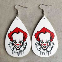 1 Pair Gothic Ghost Pu Leather Earrings sku image 6
